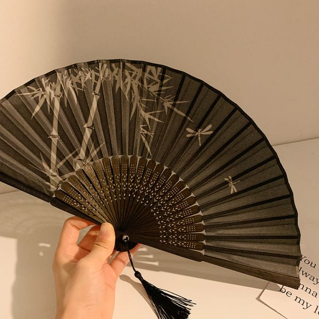 Bamboo Fan Hand Designs) (Various Print Foldable FashionChic