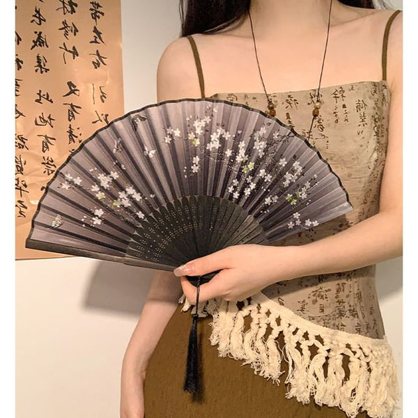 Bamboo Fan Hand Designs) (Various Print Foldable FashionChic