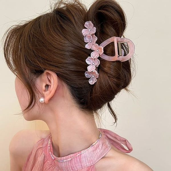Floral Hair Claw Rhinestone FashionChic