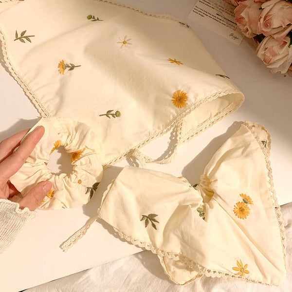 Embroidered (Various Scrunchie Floral / Bandana Designs) FashionChic