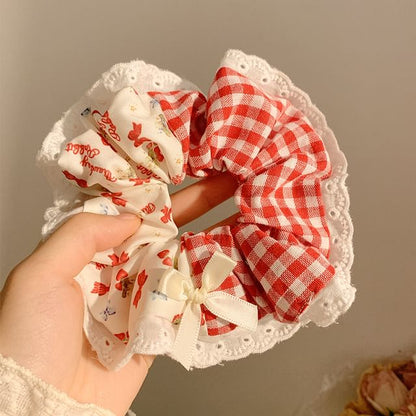 Floral Trim Lace Designs) Cherry Scrunchie / Bandana (Various FashionChic