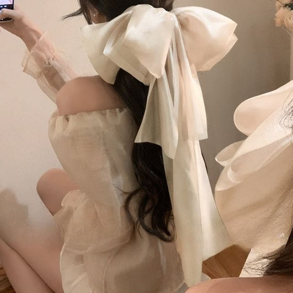 Fabric Clip Hair Bow FashionChic