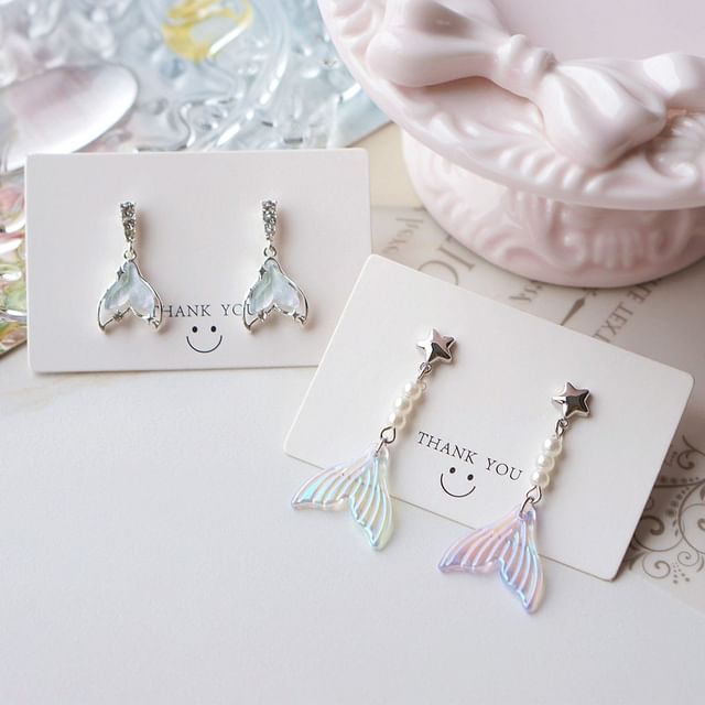 Earring Designs) Tail (Various Dangle Alloy Mermaid FashionChic
