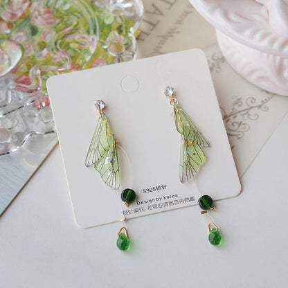 Alloy Butterfly Crystal Earring Faux Dangle FashionChic