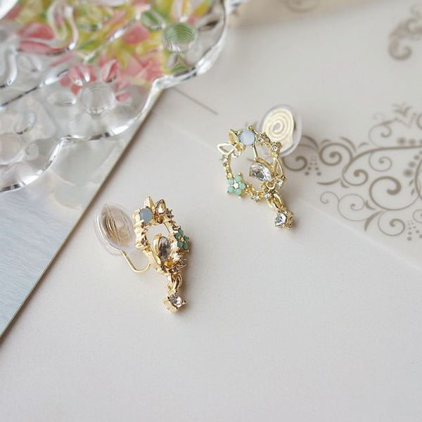 Rhinestone Earring Drop Alloy Butterfly FashionChic
