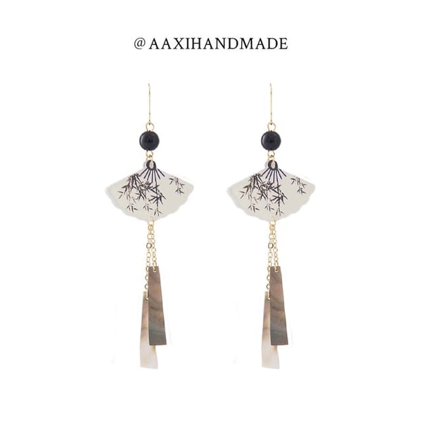 Earring Fan Dangle Alloy FashionChic
