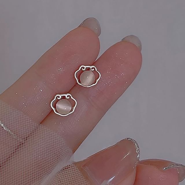 Earring Cat Stud Eye Stone FashionChic
