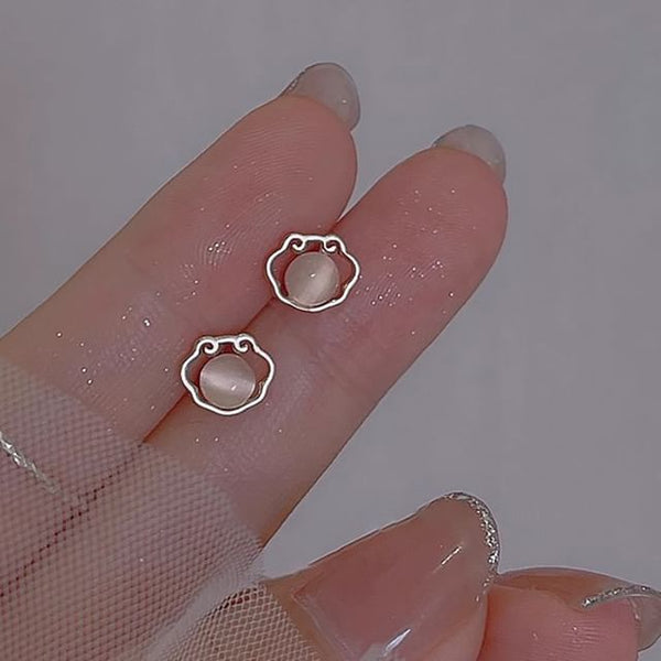 Earring Cat Stud Eye Stone FashionChic