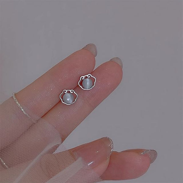 Earring Cat Stud Eye Stone FashionChic