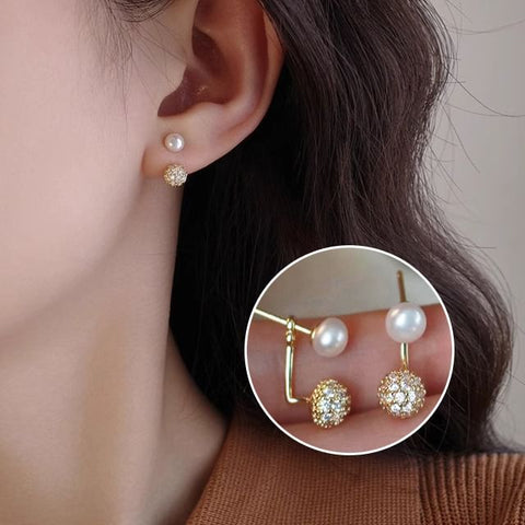 Jacket Faux Rhinestone Pearl Ear FashionChic