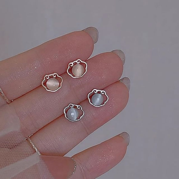 Earring Cat Stud Eye Stone FashionChic