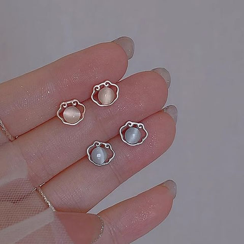 Earring Cat Stud Eye Stone FashionChic