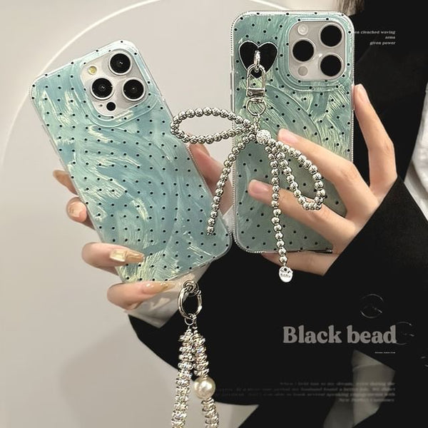 / Phone Case Dot Charm Set Strap Polka FashionChic
