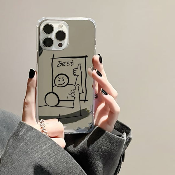 Mirrored Case Cartoon Phone FashionChic