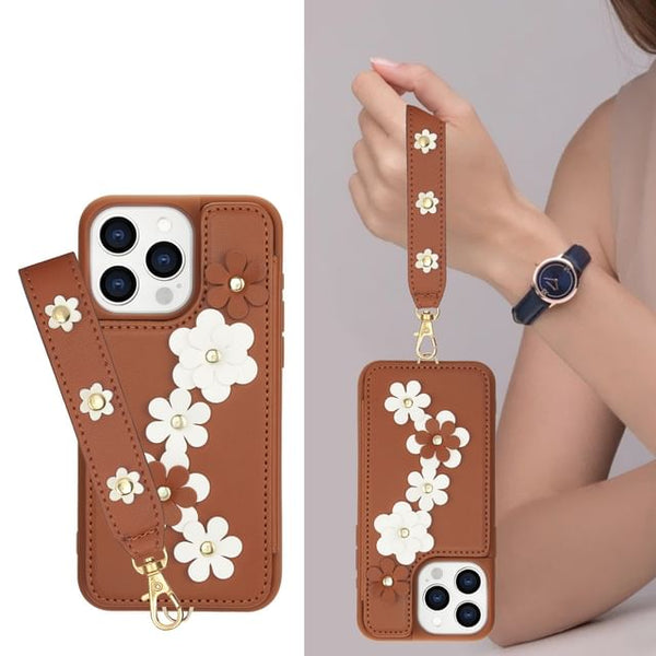 Leather Faux Phone Floral Case FashionChic
