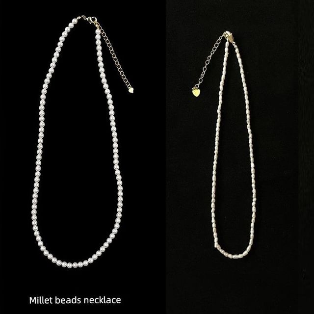 Beaded Necklace Faux Pearl FashionChic