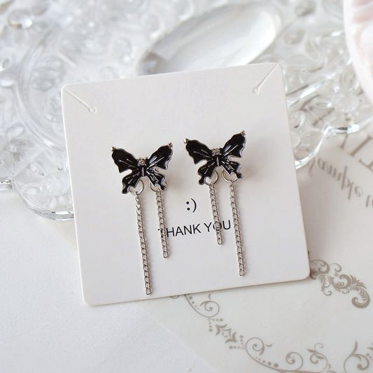 / Drop Clip Earring On Butterfly Enamel FashionChic