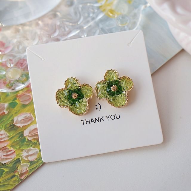 Earring Butterfly Clip / On Flower Stud FashionChic