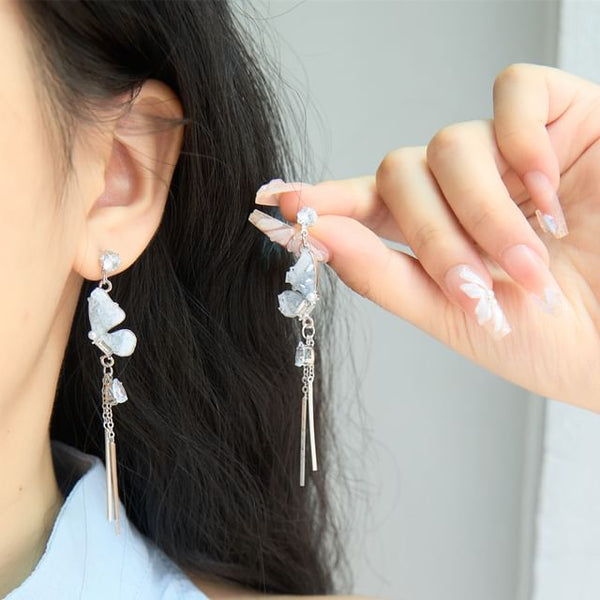 / Butterfly Earring Drop Clip On FashionChic