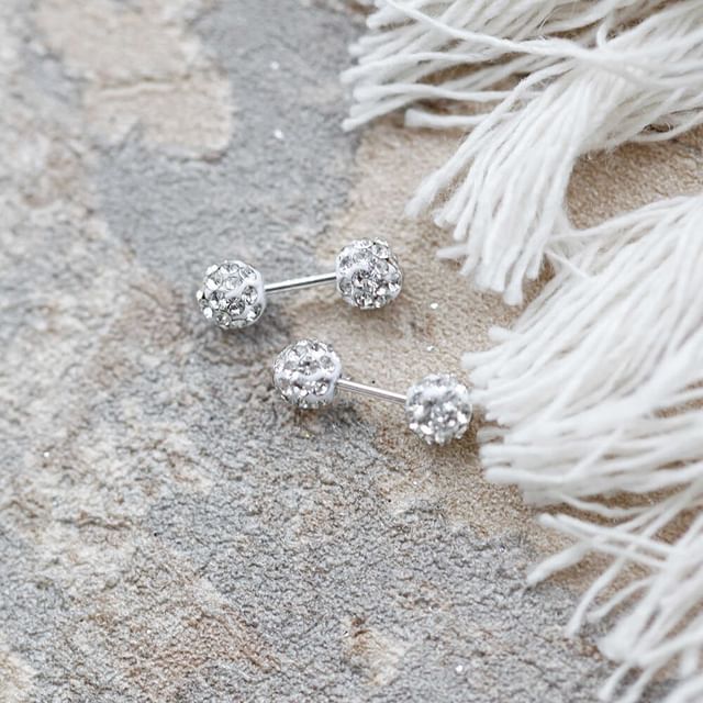 Ball Stud Rhinestone Earring FashionChic