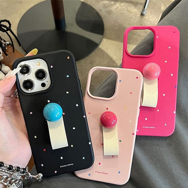 Case Strap Dotted Phone Finger FashionChic