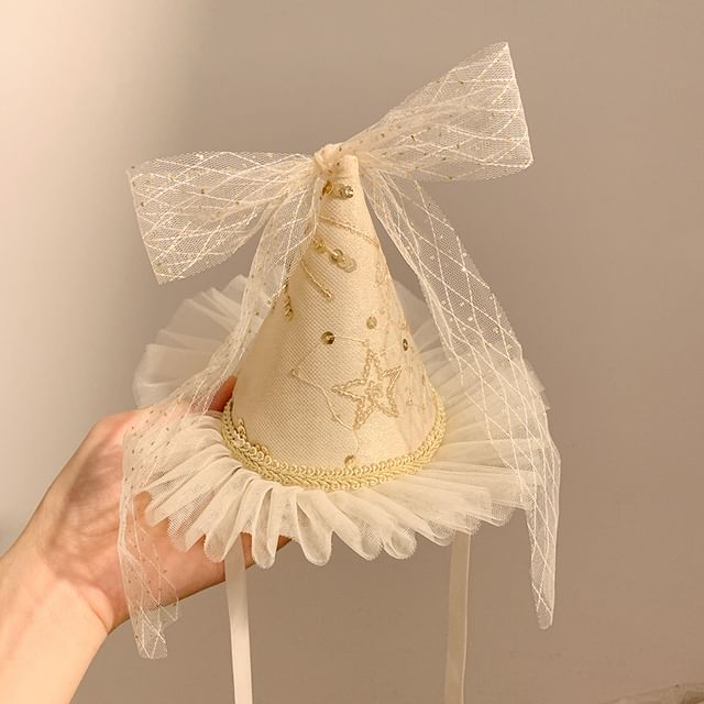 Ruffle Embroidered Hat Party FashionChic