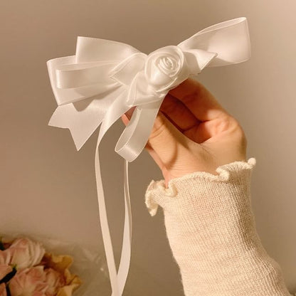 Flower Bowknot Clip Hair FashionChic