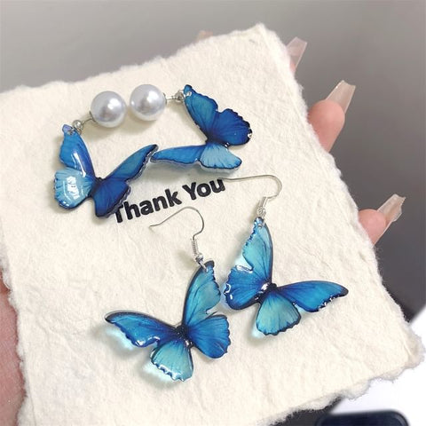 Clip-On Hook / Earring Butterfly Drop FashionChic