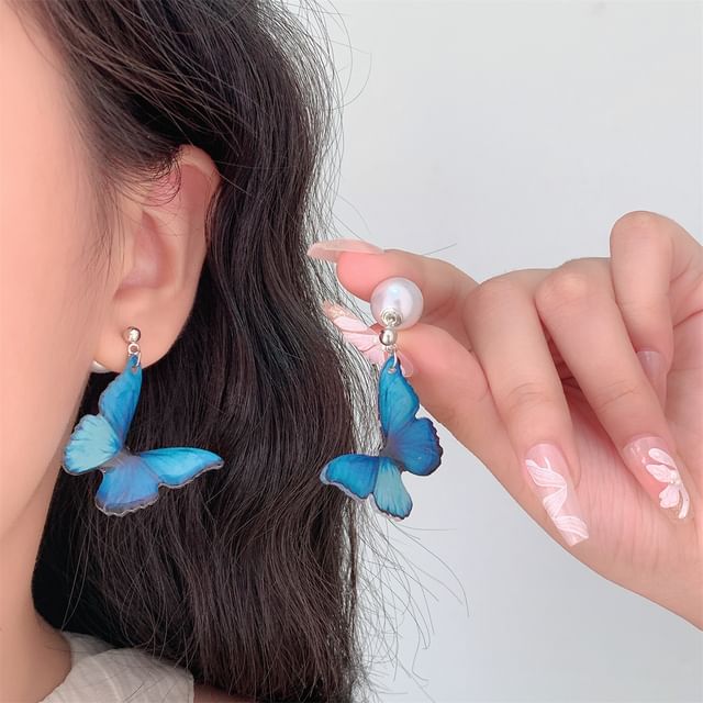 Clip-On Hook / Earring Butterfly Drop FashionChic