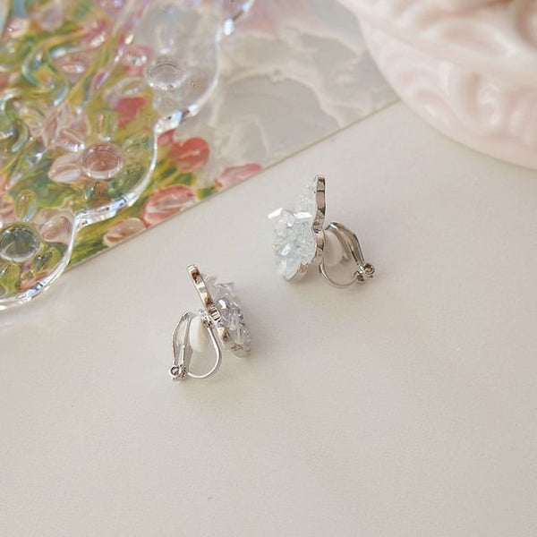 Clip-On Ear / Earring Butterfly Faux Crystal Stud FashionChic