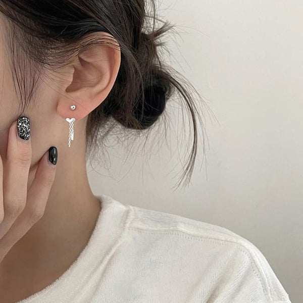 Alloy Earring Heart Threader FashionChic