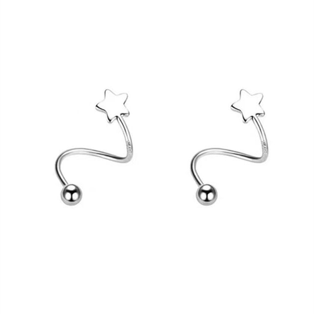 Heart Bead / Jacket Ear Alloy Star FashionChic