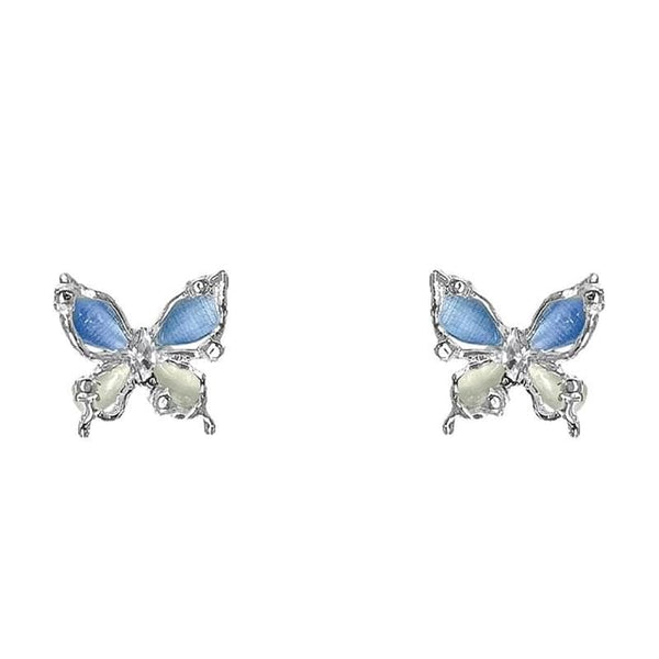 Eye Faux Stud Stone Alloy Cat Earring Butterfly FashionChic