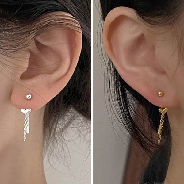 Alloy Earring Heart Threader FashionChic