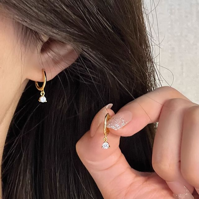Earring Rhinestone Alloy Drop FashionChic