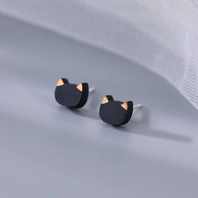 Cat Stud Earring Ceramic FashionChic