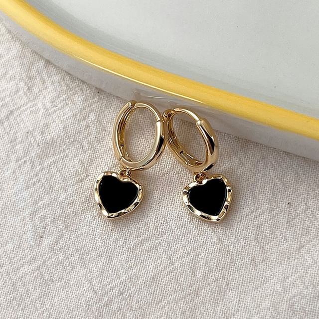 Earring Heart Alloy Drop FashionChic