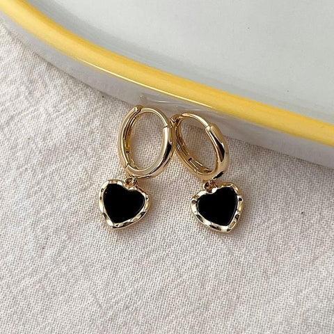 Earring Heart Alloy Drop FashionChic