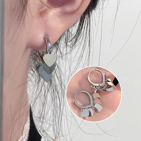 Earring Drop Heart Alloy FashionChic