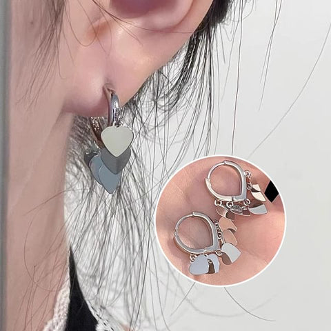 Earring Drop Heart Alloy FashionChic