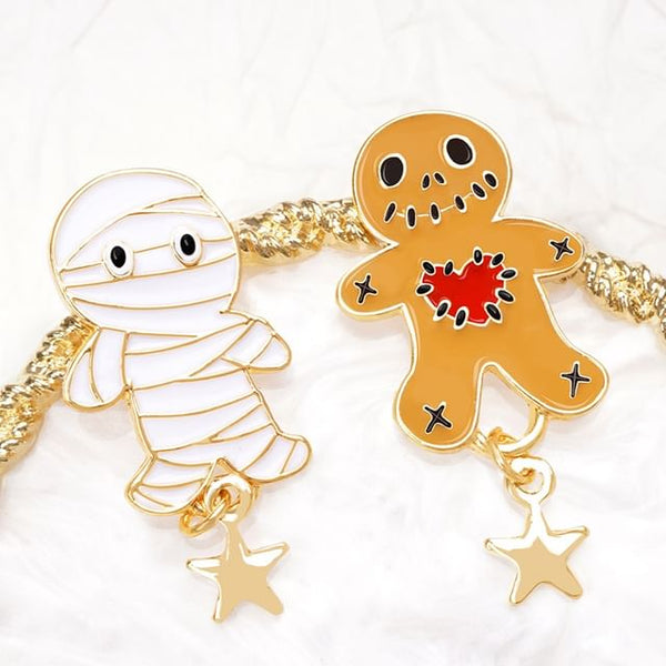 Halloween Silver Stud Cuff Ear / Cartoon Sterling Earring Asymmetrical FashionChic