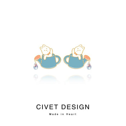 Sterling Various Earring Silver Cuff Designs ( ) Rabbit Cartoon Ear / Stud FashionChic