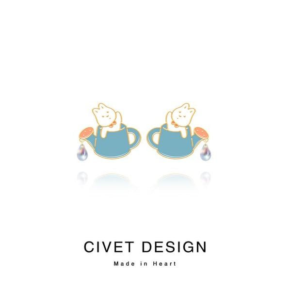 Sterling Various Earring Silver Cuff Designs ( ) Rabbit Cartoon Ear / Stud FashionChic