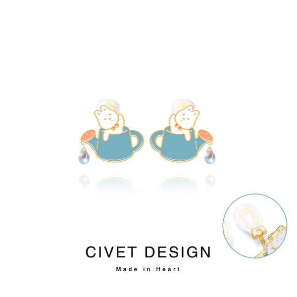 Sterling Various Earring Silver Cuff Designs ( ) Rabbit Cartoon Ear / Stud FashionChic