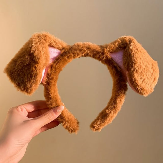 Headband (Various Designs) Wash Chenille Face Ear Animal FashionChic