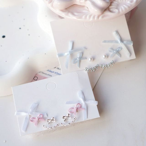 of 3 Bow Earring Set Pairs: FashionChic