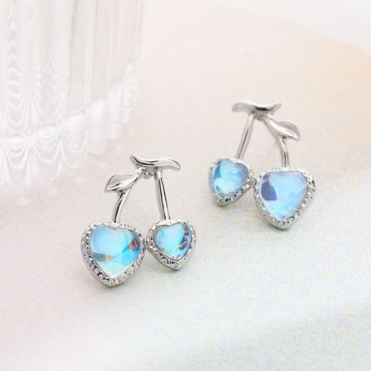 Earring Cherry Heart / Stud Clip-On FashionChic