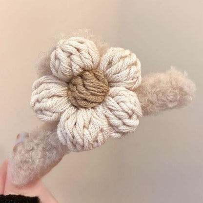 Chenille Floral Claw Clip Yarn Hair FashionChic