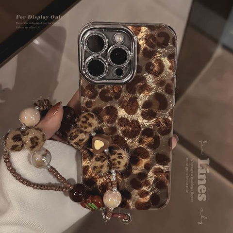 Strap / Print Case Set Leopard Phone FashionChic