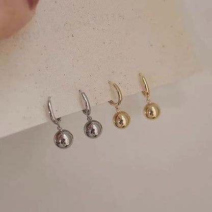 Huggie Drop Sterling 925 Ball Earring Silver FashionChic